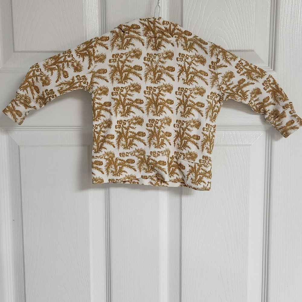 Kate Quinn Kids Sweater with Golden Palm Pattern